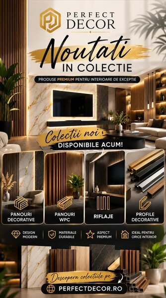 Panouri Decorative Premium WPC SPC Riflaje - Livrare Toata Romania